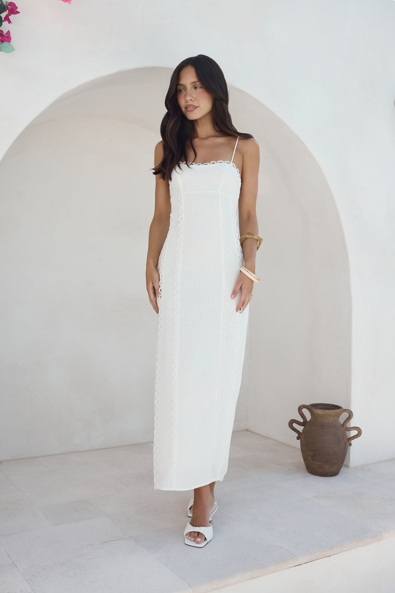moonlit dance?maxi dress white