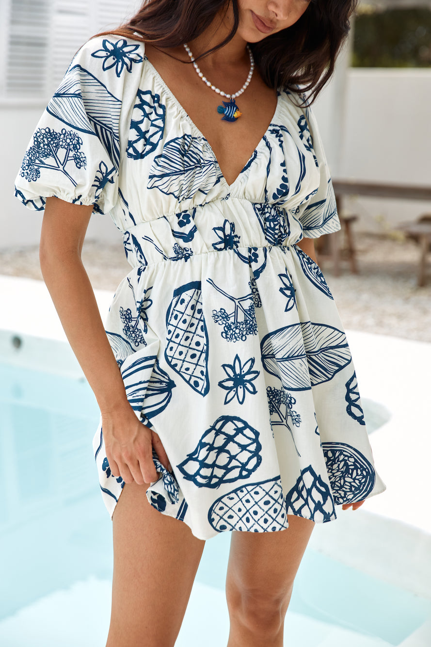 somewhere coastal mini dress navy