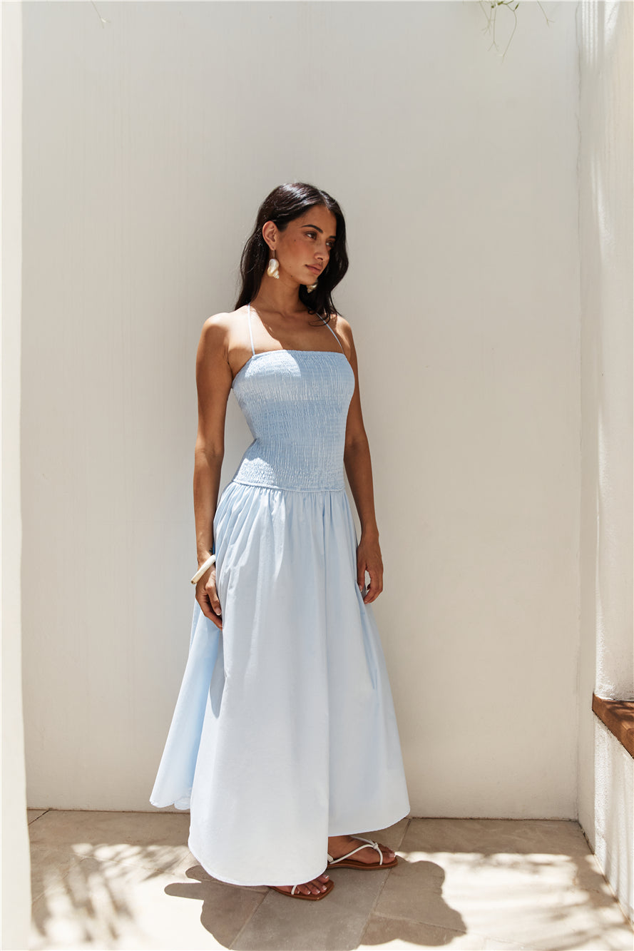 blessed destiny maxi dress blue