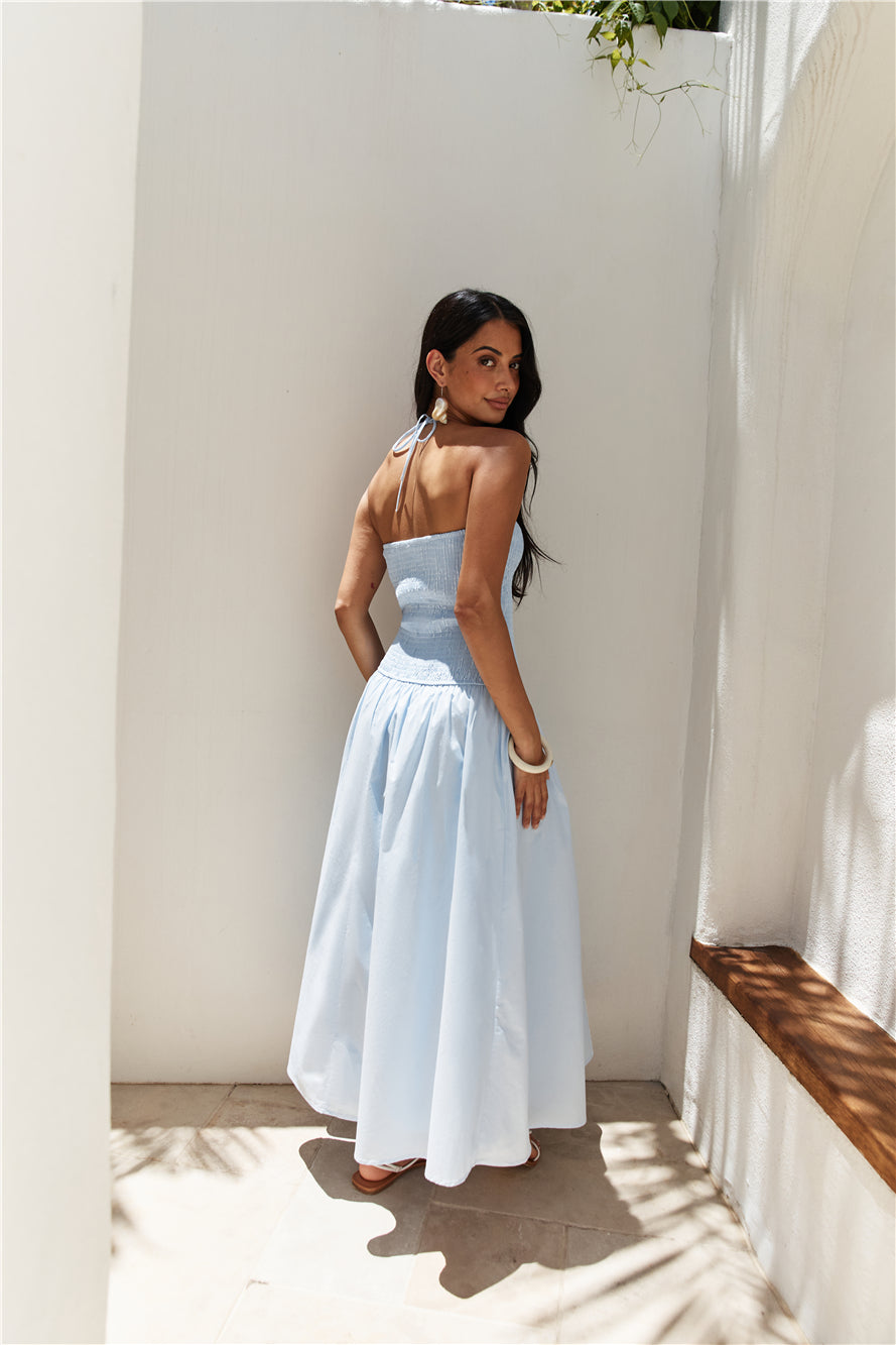 blessed destiny maxi dress blue