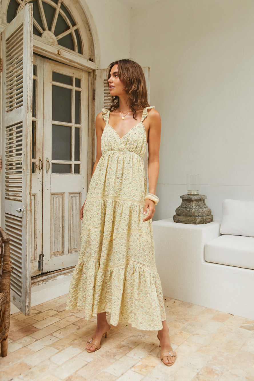willow bloom maxi dress yellow