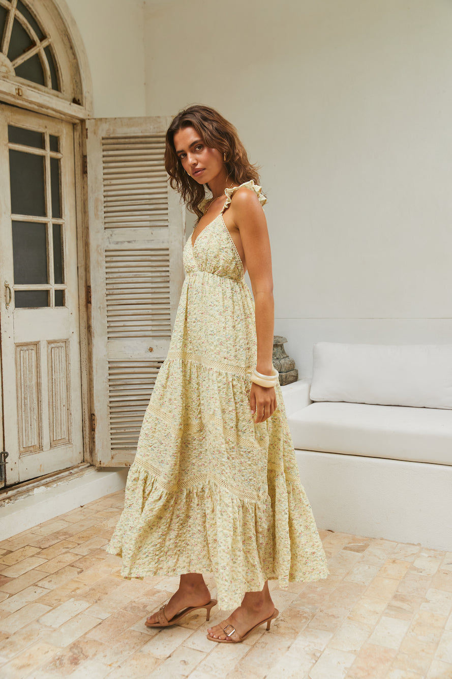 willow bloom maxi dress yellow
