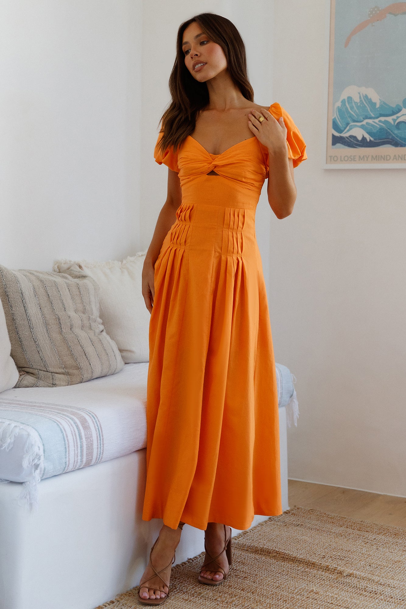 feeling tanned maxi dress orange