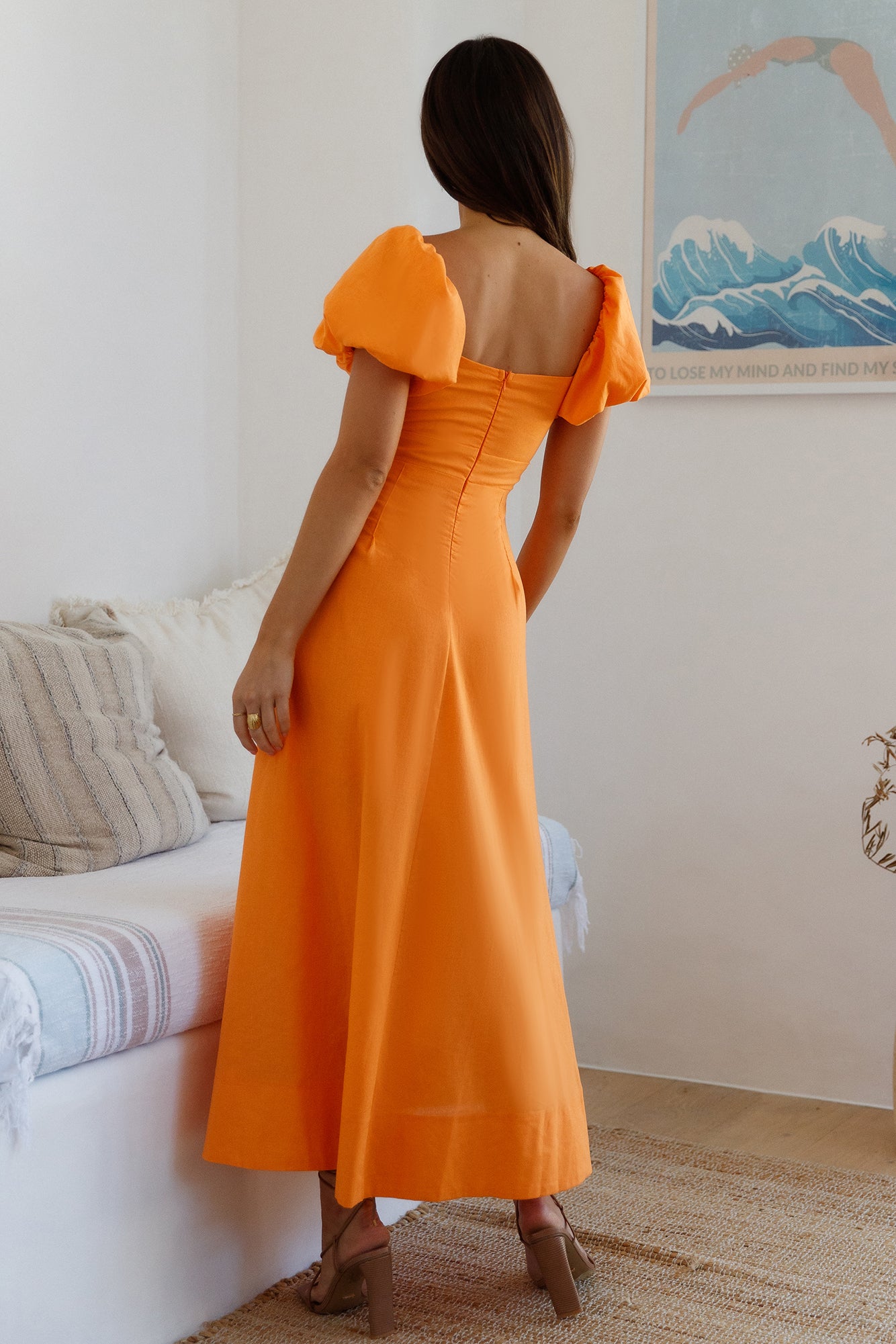 feeling tanned maxi dress orange