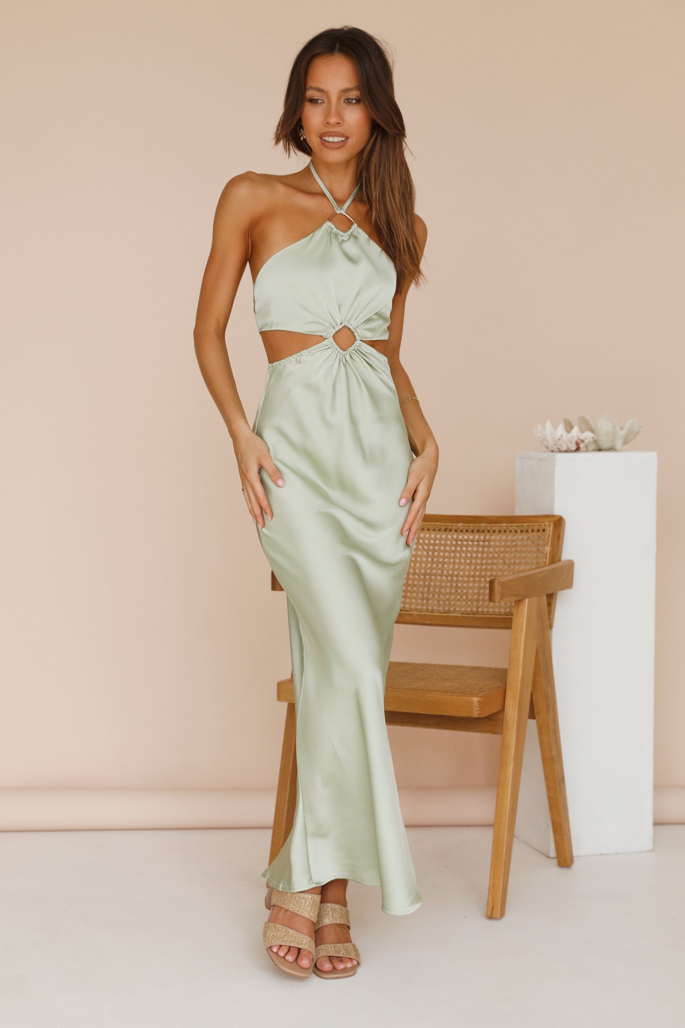 soul voices maxi dress green