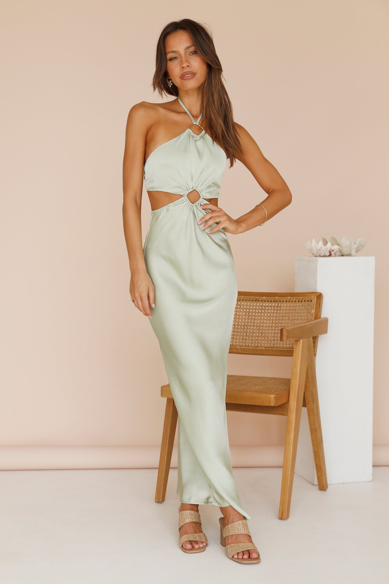 soul voices maxi dress green