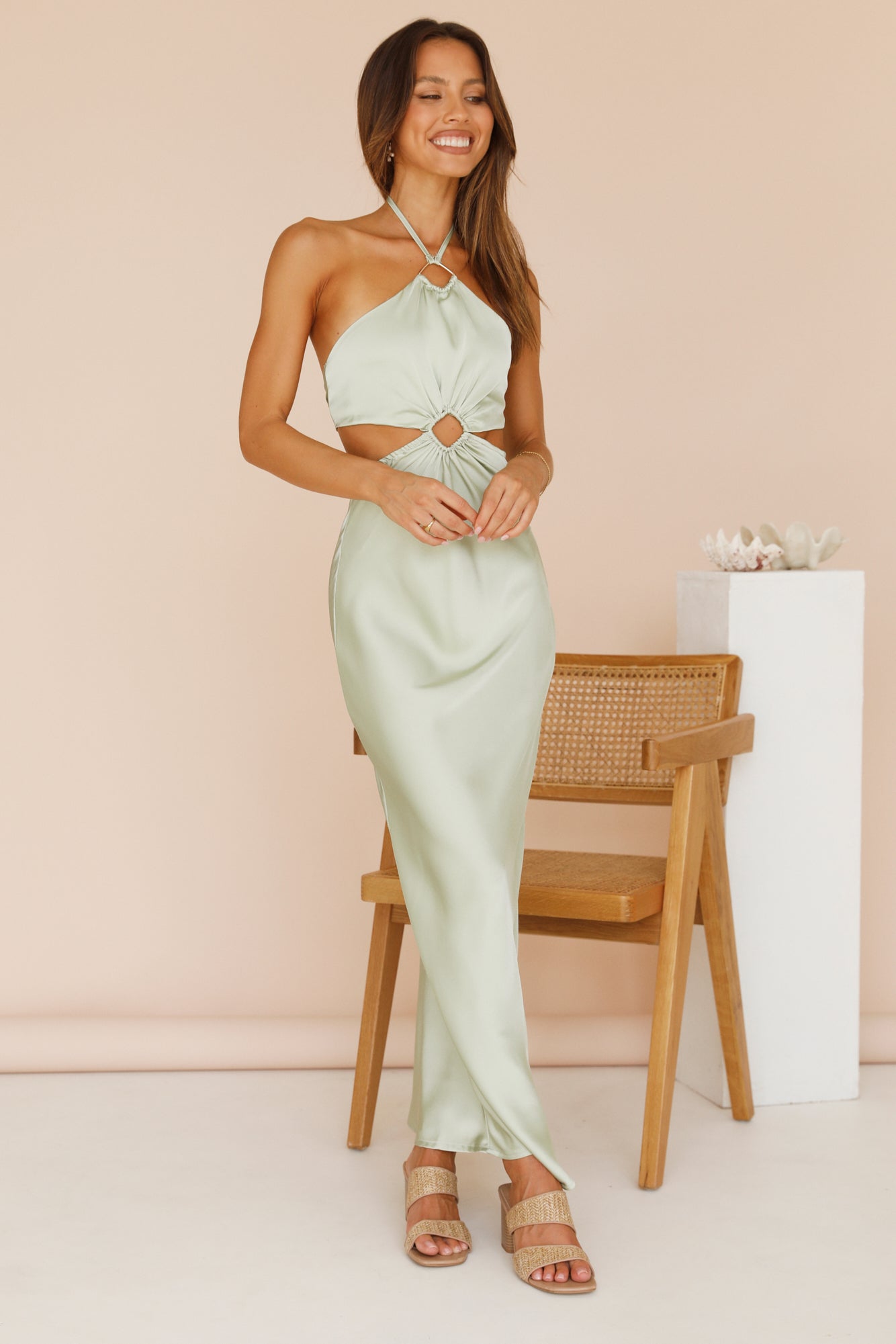soul voices maxi dress green