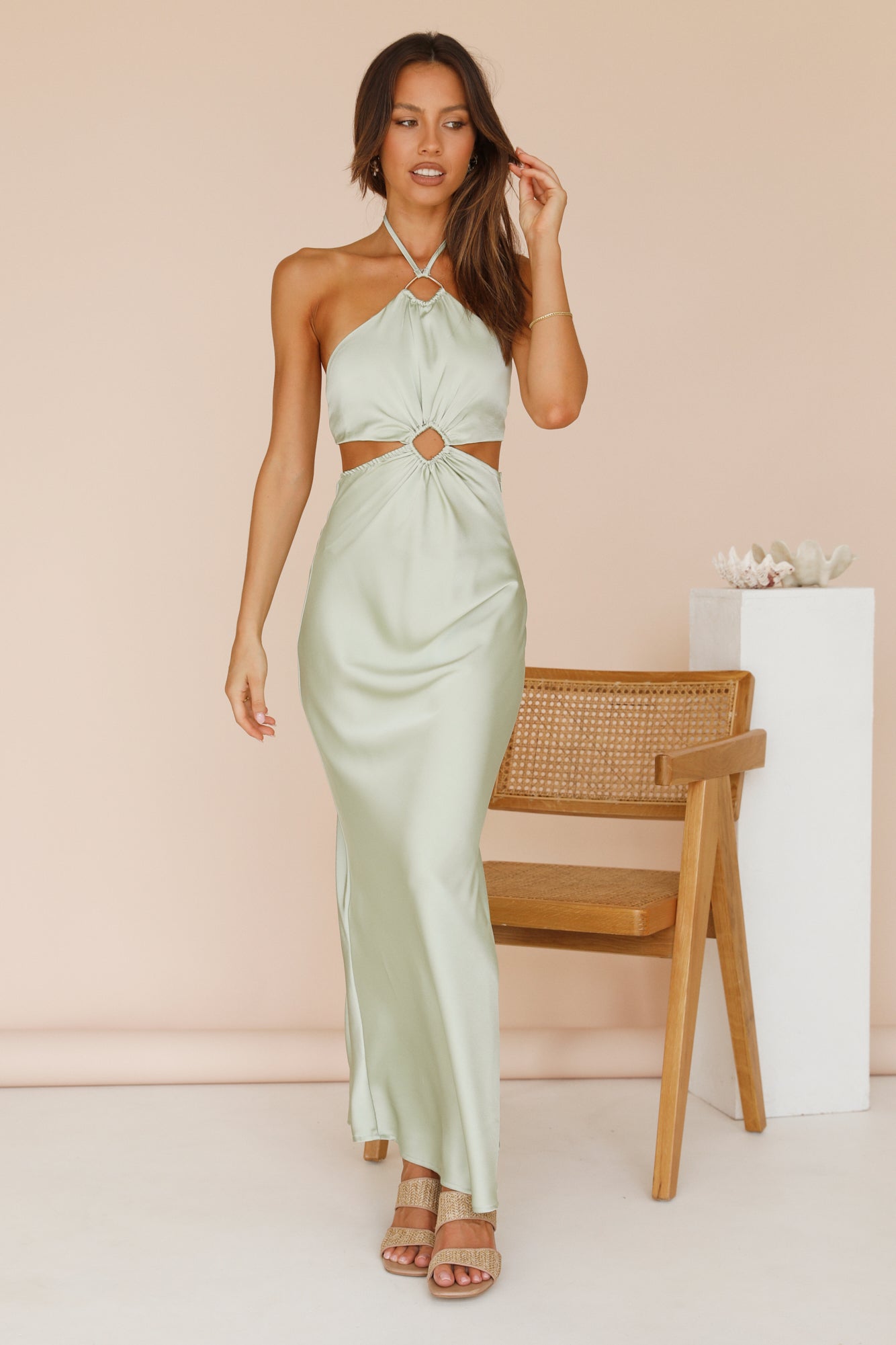 soul voices maxi dress green