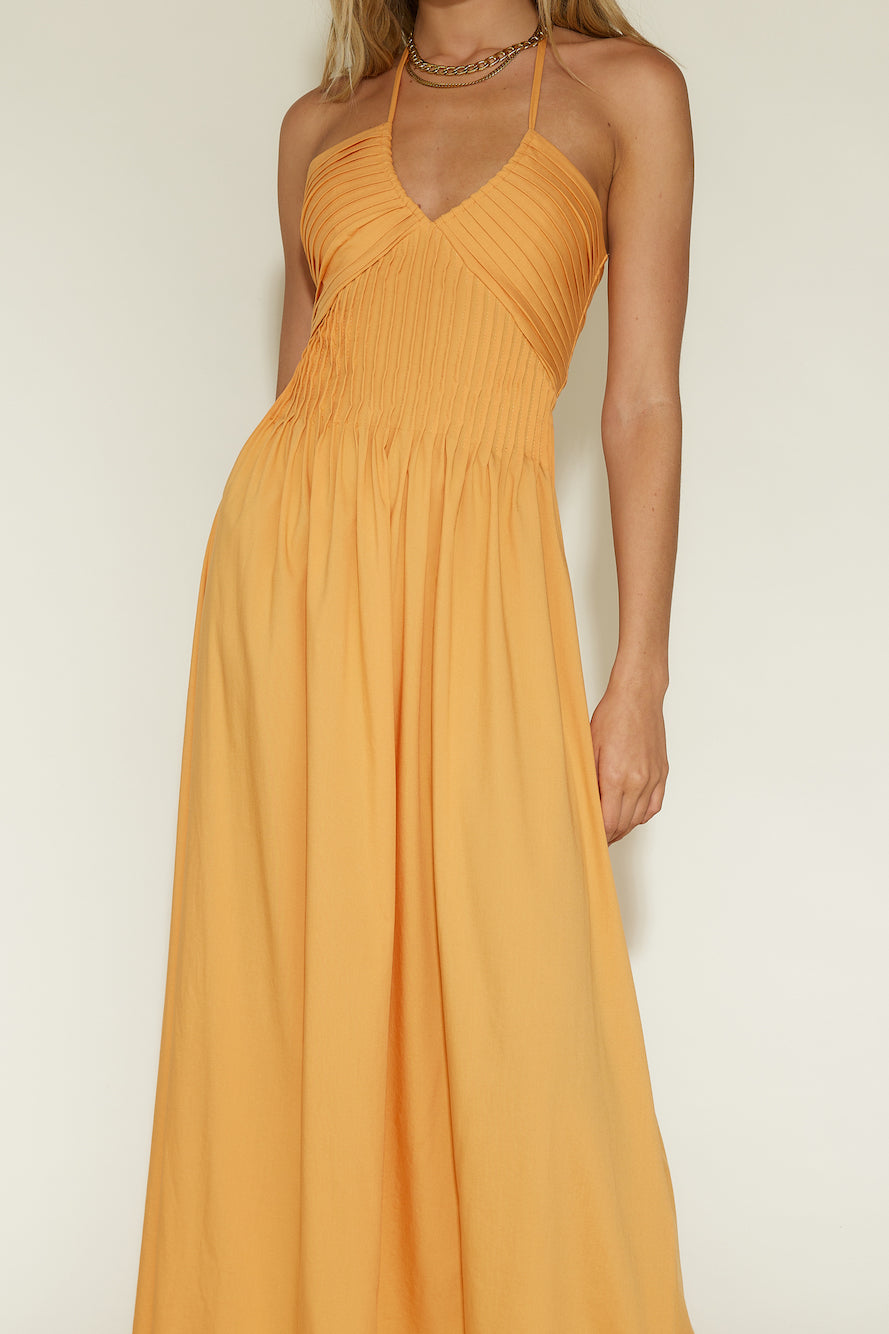 cross my heart maxi dress orange